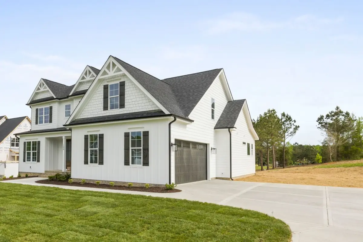 Suburban house with a new roof